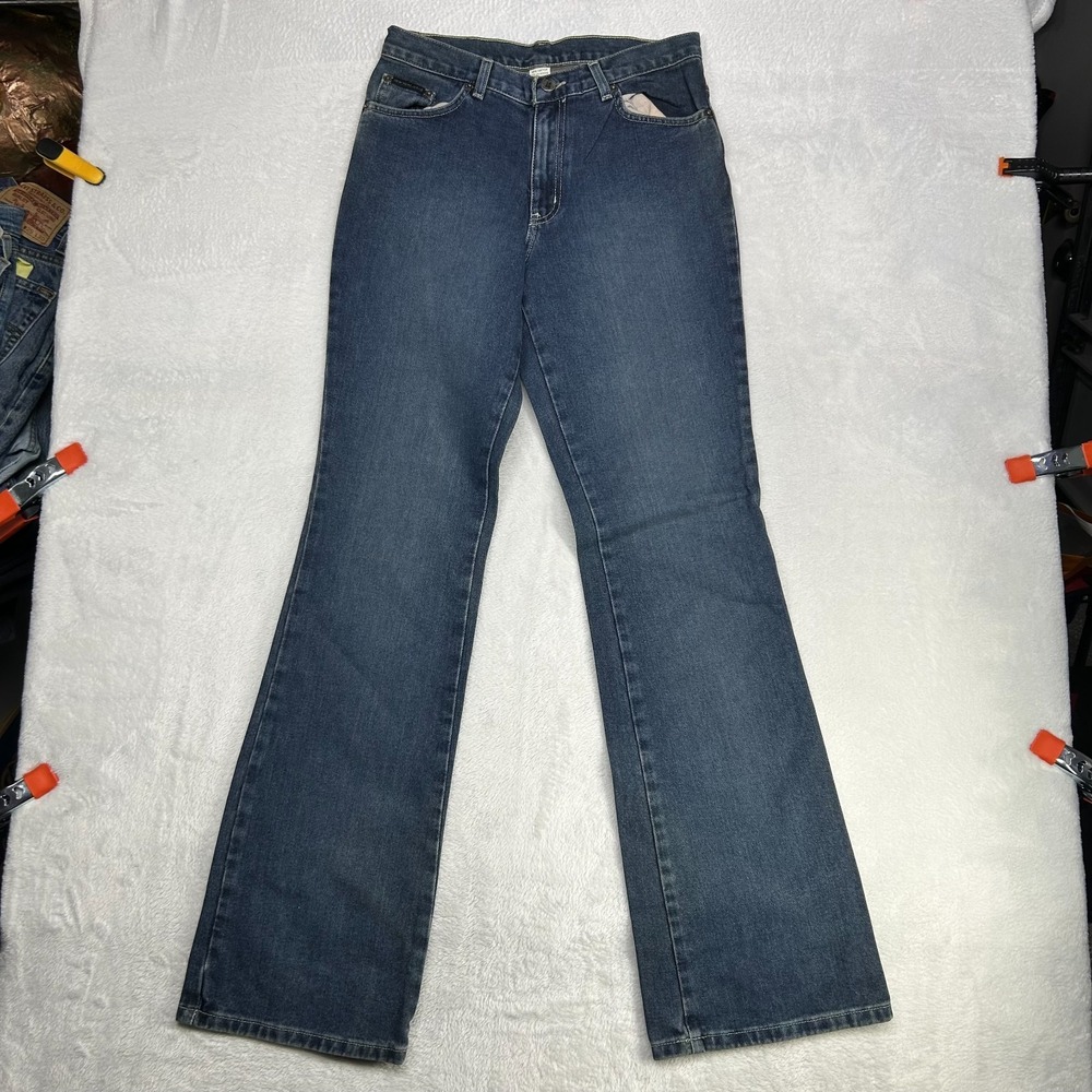 New York Jeans Low Rise Flare Jeans Blue Cotton Denim Pockets Zip Fly - 4T‎